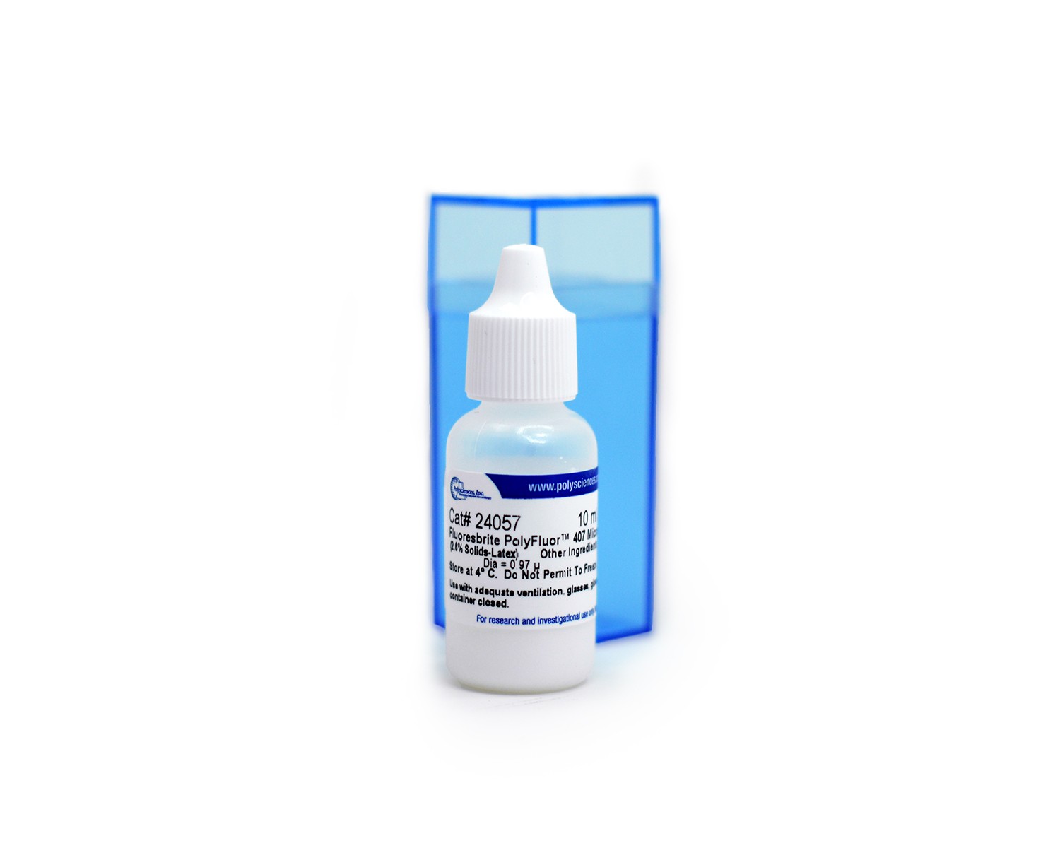 polysciences/Monodisperse latex polystyrene beads particles microspheres polymerizable dye fluoresce